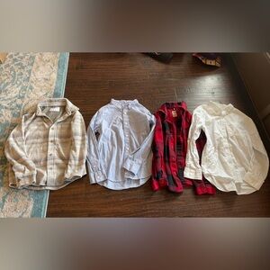 4 Button Down Shirts - Size 6-7 Kids